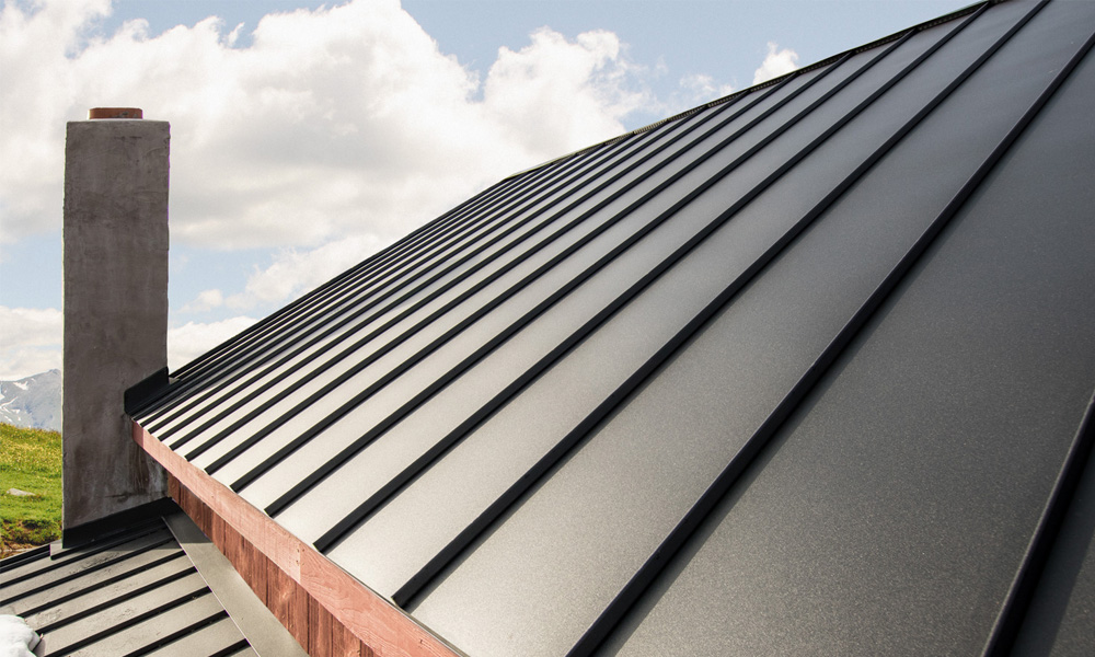 Dk grey standing seam roofing system for sales