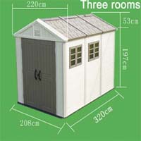 three rooms for shed