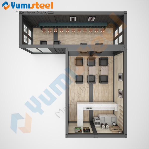 internal of portable container house