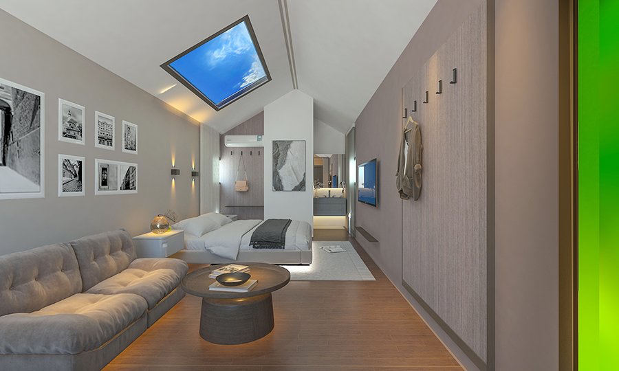 Apple cabin interior layout