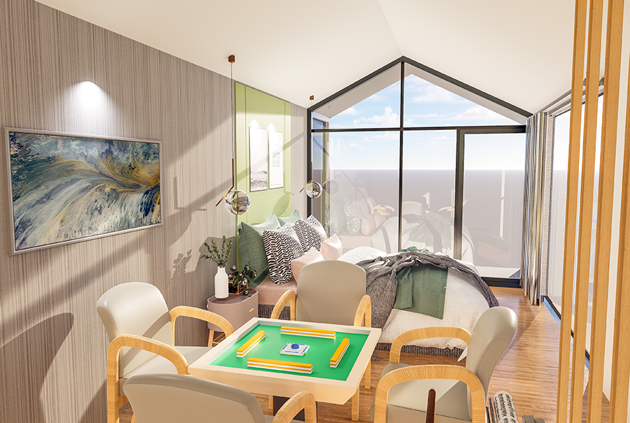 Apple cabin interior layout