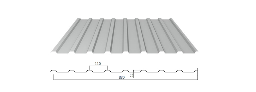 YX12-110-880 Corrugated Sheet