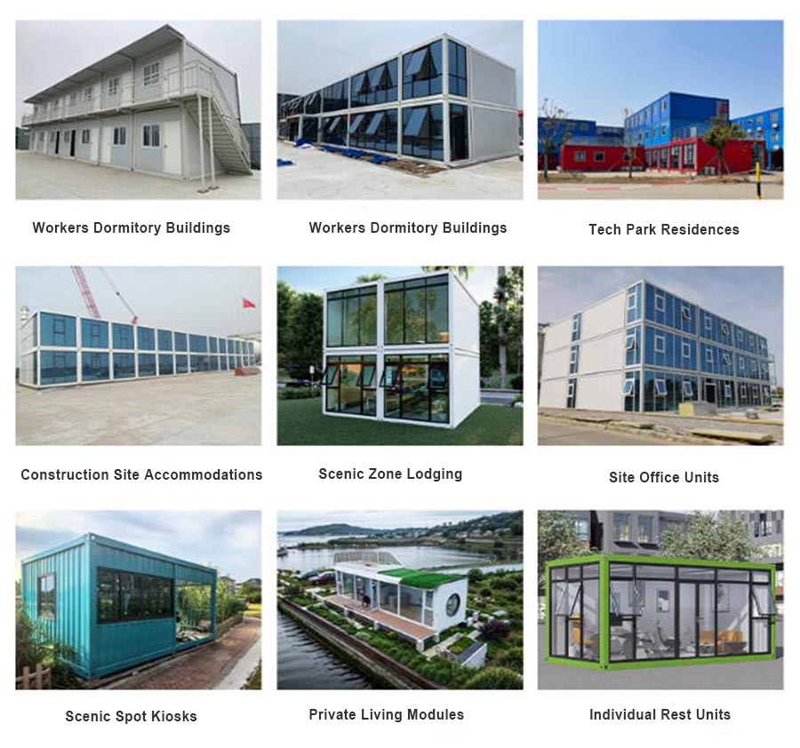 Flat pack container houses application