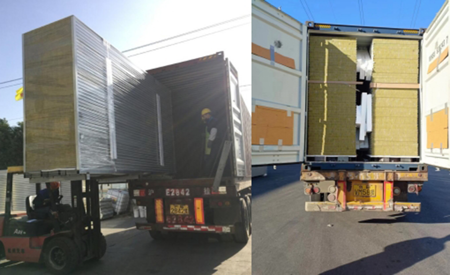 Sandwich panels packing