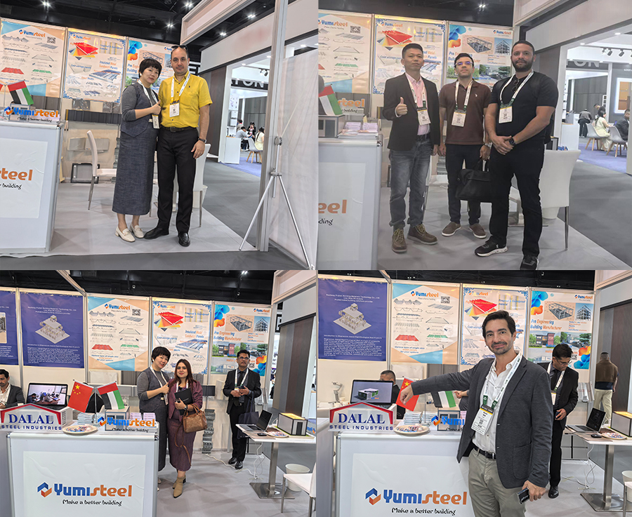 Customers visiting the Yumisteel booth