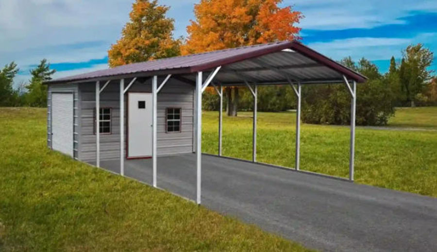 Carport-Style Steel Structure Garage