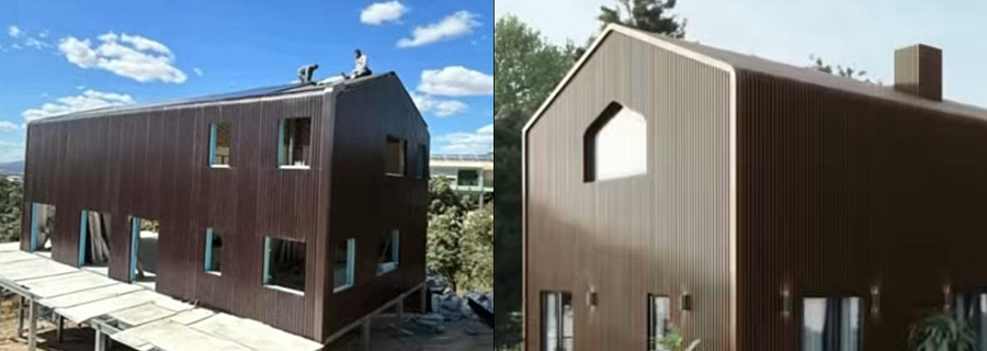 Light steel villa exterior