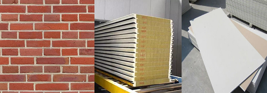Sandwich Panels vs. Brick vs. Gypsum Board Sandwich Panels vs. Brick vs. Gypsum Board