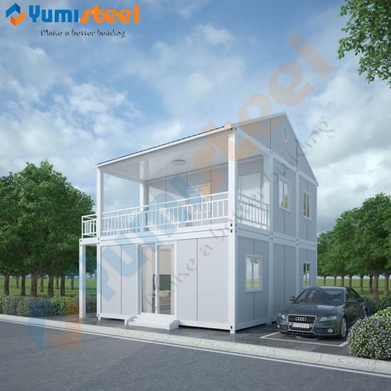 Prefabricated two storeies container house for living